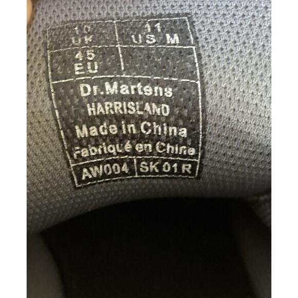 Dr. Doc Martens Boots Mens Sz 11 Black Leather Harrisland Combat Goth Retro 90s - Picture 9 of 9